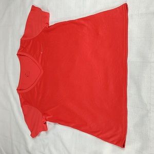 Nike Dri Fit Bright Orange Coral Active Workout Casual Shirt Womens Size Large